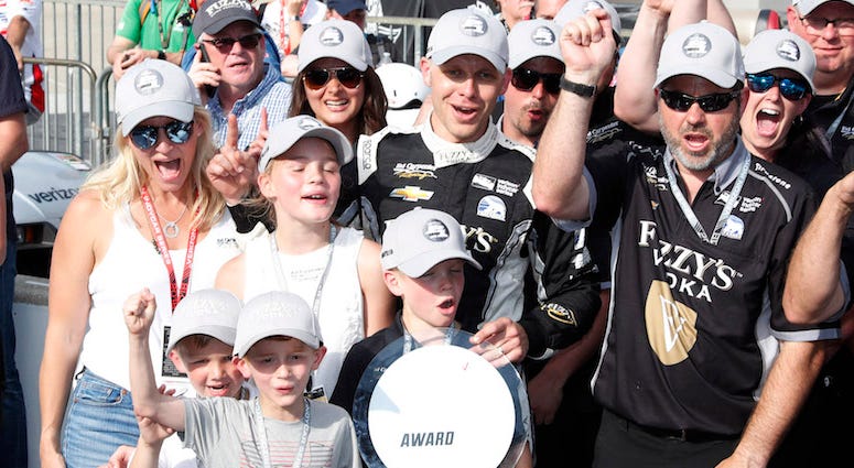 Ed Carpenter And His Family Celebrate Winning The Pole Position For The 102nd Indianapolis 500 Ed Carpenter And His Family Celebrate Winning The Pole Position For The 102nd Indianapolis 500