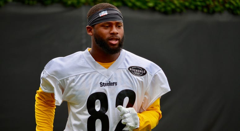 Steelers WR Diontae Spencer at practice in 2019 Steelers WR Diontae Spencer at practice in 2019