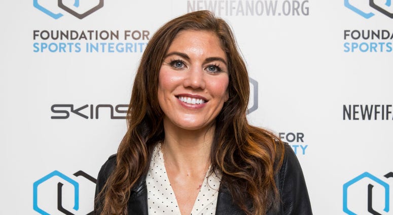 Hope Solo attends The Foundation For Sports Integrity (FFSI) inaugural 'Sports, Politics and Integrity Conference' at Four Seasons Hotel on May 31, 2018 in London, England.