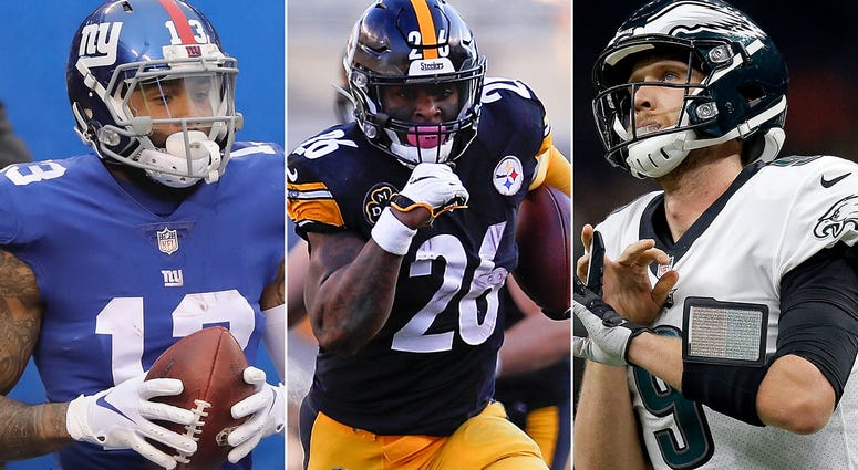 Odell Beckham, Le'Veon Bell, Nick Foles Odell Beckham, Le'Veon Bell, Nick Foles