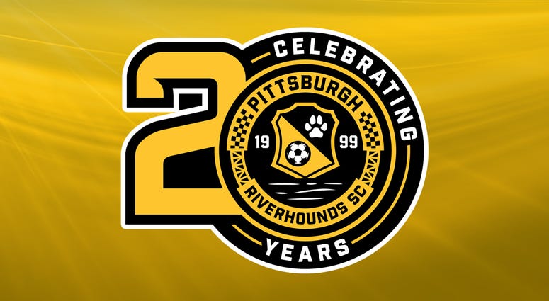 Riverhounds 20th Anniversary logo