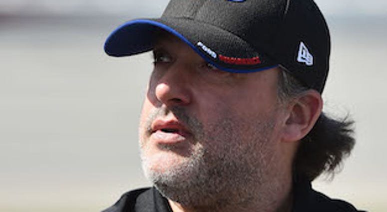 NASCAR Cup Series car owner Tony Stewart prior to the start of the 1000Bulbs.com at Talladega Superspeedway Tony Stewart Inducted Into Motorsports Hall Of Fame Of America