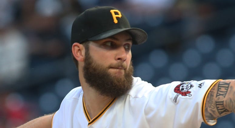 Pittsburgh Pirates starting pitcher Trevor Williams (34) delivers a pitch against the Atlanta Braves during the first inning at PNC Park.