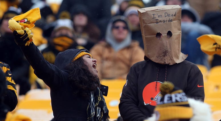 Steelers and Browns fans Steelers and Browns fans