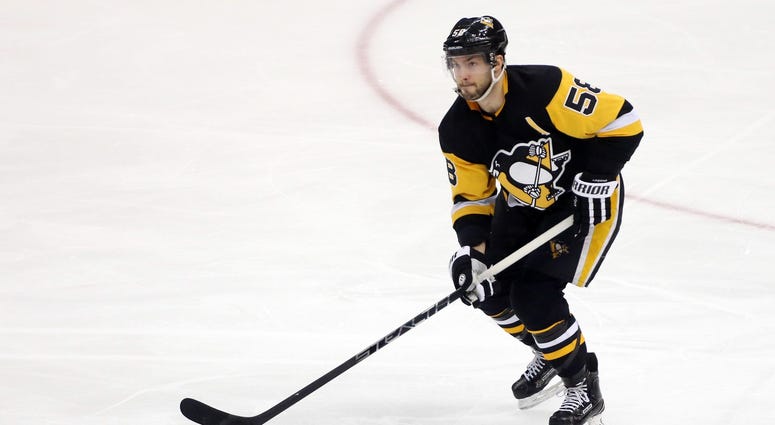 Kris Letang left during the 2nd period on Friday following a hit from Claude Giroux. Kris Letang left during the 2nd period on Friday following a hit from Claude Giroux.