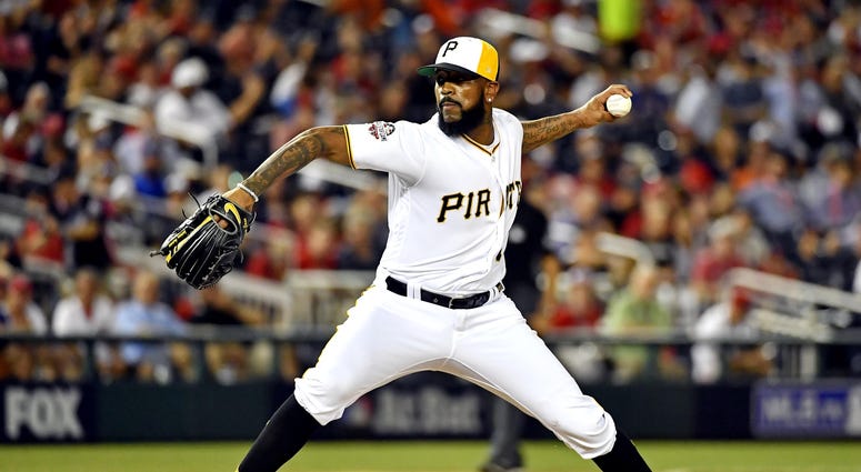 Pirates Closer Felipe Vazquez pitches in the 7th inning of the 2018 All-Star Game in Washington D.C.