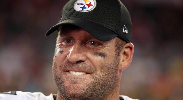 Ben Roethlisberger Celebrates after a victory against Tampa Bay