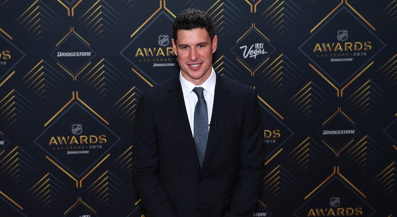 Jun 19, 2019; Las Vegas, NV, USA; Sidney Crosby is pictured on the red carpet