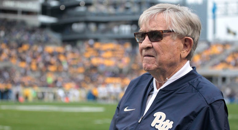 Johnny Majors with Pitt jacket