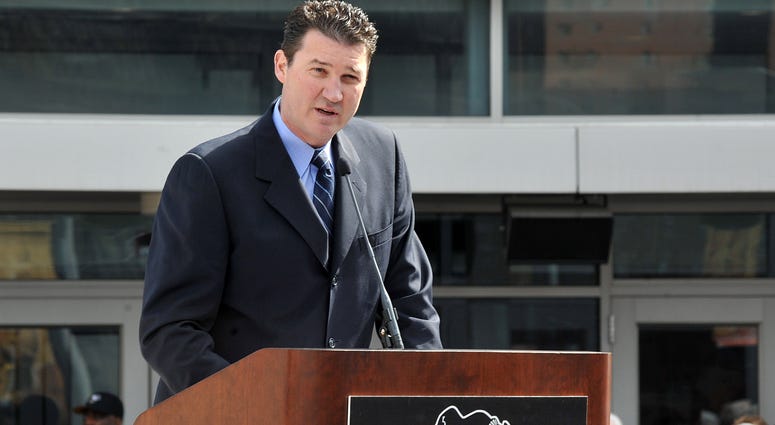 Penguins owner Mario Lemieux at the unveiling of his statue outside PPG Paints Arena