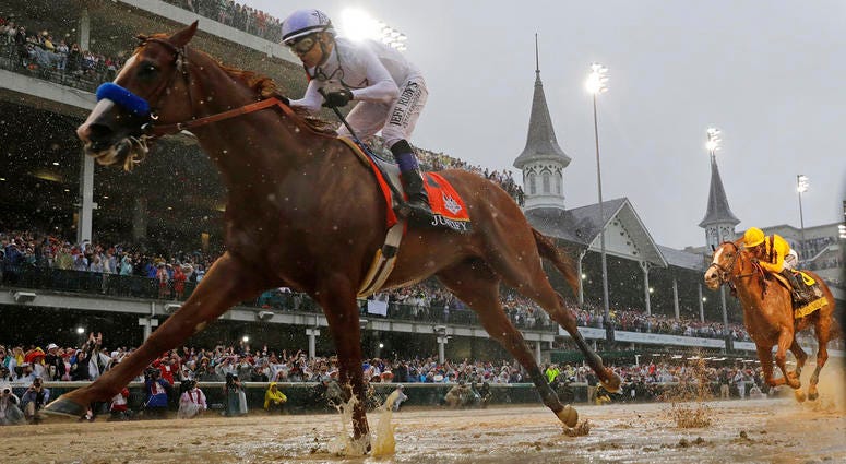 Mike Smith rides Justify to victory during the 144th running of the Kentucky Derby Mike Smith rides Justify to victory during the 144th running of the Kentucky Derby