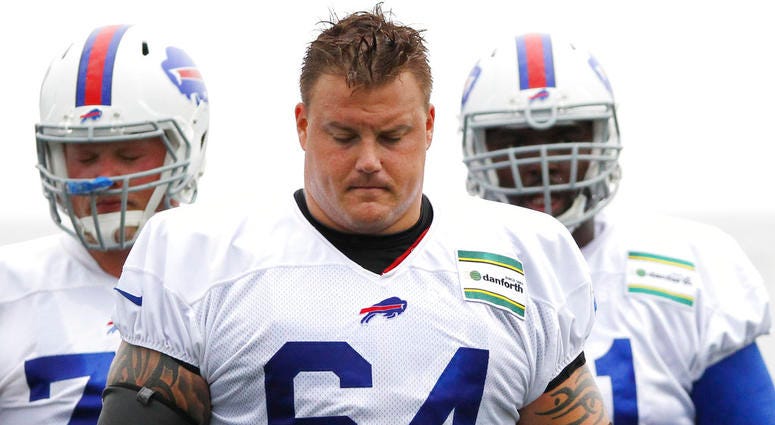 In this July 30, 2016 file photo Buffalo Bills offensive guard Richie Incognito (64) walks off the field during NFL football training camp DO NOT USE