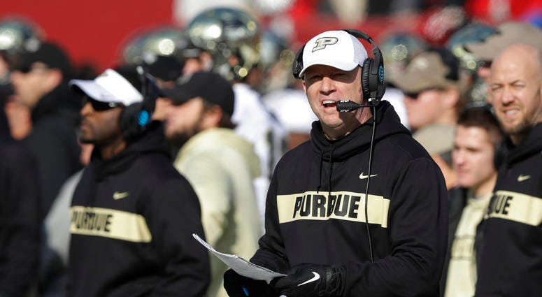 Purdue coach Jeff Brohm Purdue coach Jeff Brohm