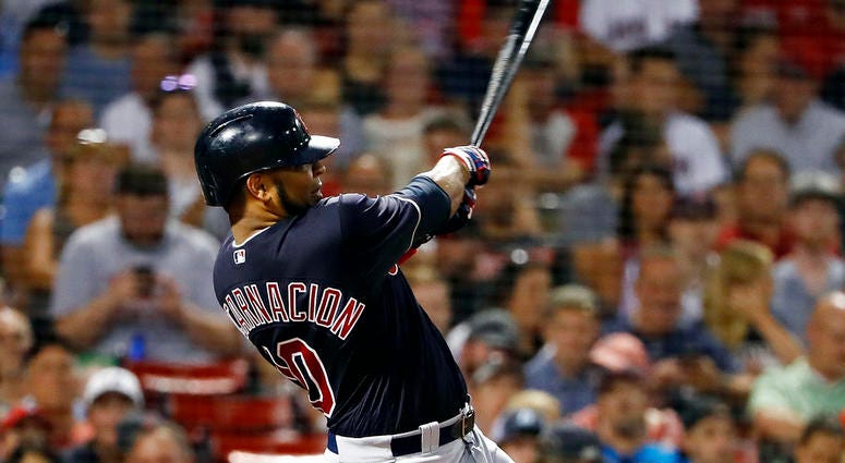 Cleveland Indians' Edwin Encarnacion Cleveland Indians' Edwin Encarnacion