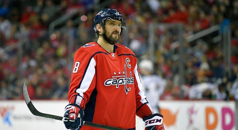 In this Dec. 15, 2018, file photo, Washington Capitals left wing Alex Ovechkin, of Russia, DO NOT USE