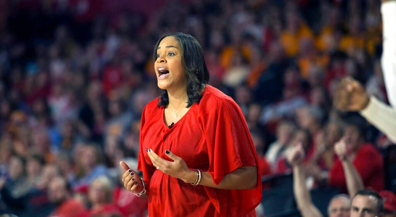 Georgia coach Joni Taylor is seen on the sidelines during an NCAA women's college basketball game against Tennessee, in Athens, Ga. AP DO NOT USE