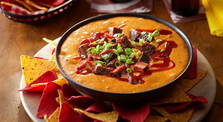 Hormel Foods, KC BBQ chili dip, one of four team-inspired Hormel chili dips created by chef Kenneth Temple Hormel Foods, KC BBQ chili dip, one of four team-inspired Hormel chili dips created by chef Kenneth Temple