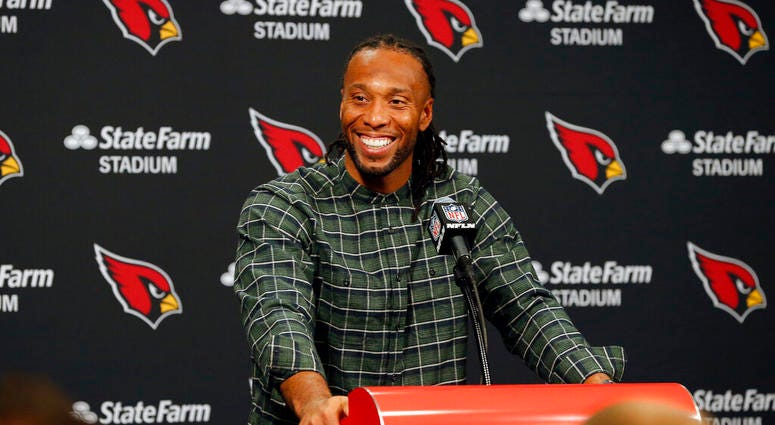 Arizona Cardinals wide receiver Larry Fitzgerald AP DO NOT USE