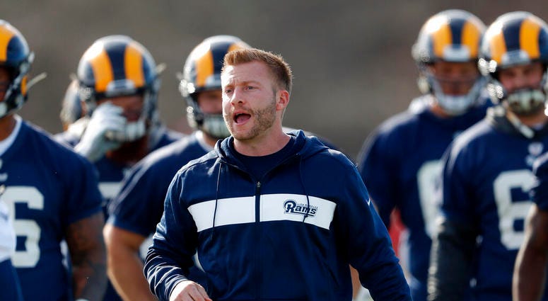 Los Angeles Rams head coach Sean McVay Los Angeles Rams head coach Sean McVay