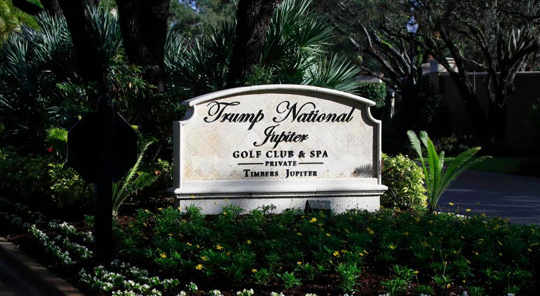 The entrance to Trump National Golf Club in Jupiter, Fla. The entrance to Trump National Golf Club in Jupiter, Fla.