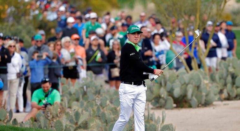 Justin Thomas hits from the second fairway during the third round of the Phoenix Open PGA golf tournament, Saturday, Feb. 2, 2019, in Scottsdale, Ariz Justin Thomas hits from the second fairway during the third round of the Phoenix Open PGA golf tournament, Saturday, Feb. 2, 2019, in Scottsdale, Ariz