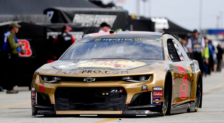 Austin Dillon (3) heads to the track from his garage during NASCAR auto race practice at Daytona International Speedway, Saturday, Feb. 9, 2019, in Daytona Beach, Fla. Austin Dillon (3) heads to the track from his garage during NASCAR auto race practice at Daytona International Speedway, Saturday, Feb. 9, 2019, in Daytona Beach, Fla.