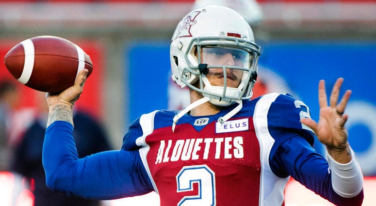 Montreal Alouettes quarterback Johnny Manziel Montreal Alouettes quarterback Johnny Manziel
