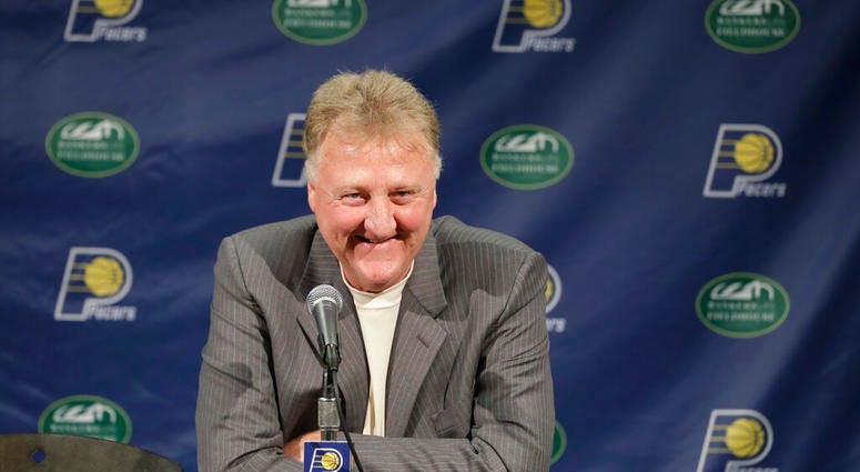 Indiana Pacers NBA basketball team president Larry Bird Indiana Pacers NBA basketball team president Larry Bird