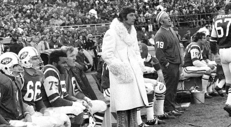 New York Jets quarterback Joe Namath New York Jets quarterback Joe Namath