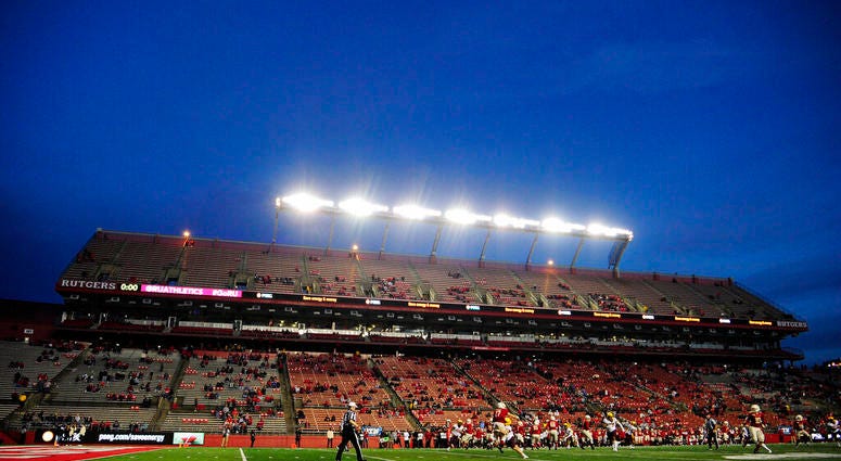 A general view of game play during the second half of an NCAA college football game between Minnesota and Rutgers Saturday, Oct. 19, 2019, in Piscataway, N.J. A general view of game play during the second half of an NCAA college football game between Minnesota and Rutgers Saturday, Oct. 19, 2019, in Piscataway, N.J.
