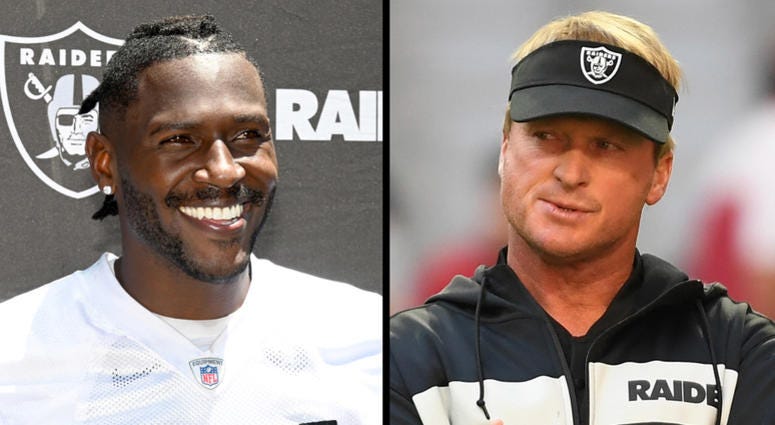 Antonio Brown and Jon Gruden Antonio Brown and Jon Gruden