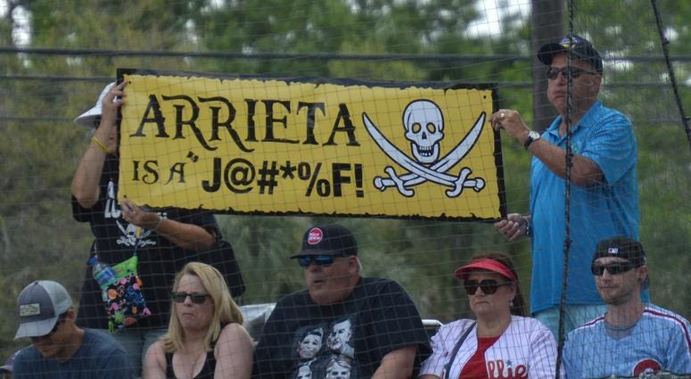Jake Arrieta made fun of by Pirates fans