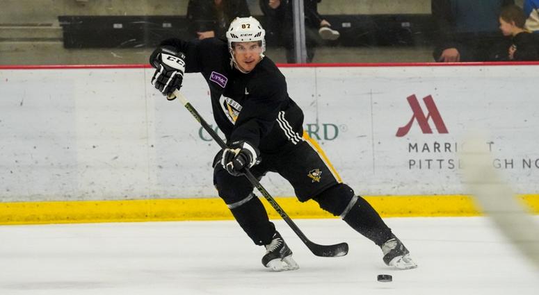 Sidney Crosby practicing on January 3, 2020