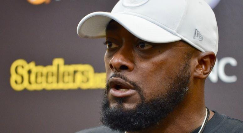 Steelers coach Mike Tomlin at 2018 press conference