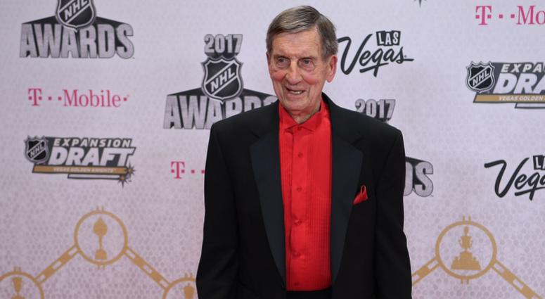 ; Former player Ted Lindsay arrives on the red carpet before the 2017 NHL Awards
