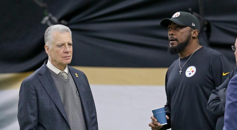 Steelers president Art Rooney and coach Mike Tomlin