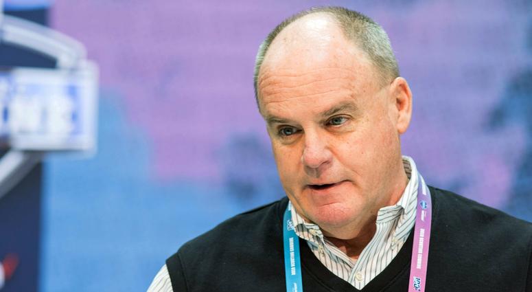 Pittsburgh Steelers general manager Kevin Colbert speaks to media during the 2019 NFL Combine at Indianapolis Convention Center.