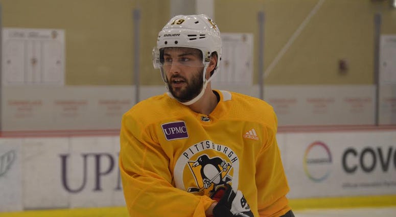 Derick Brassard at Pens Practice Derick Brassard