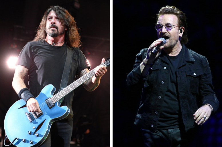Dave Grohl and Bono Dave Grohl and Bono