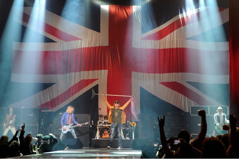 Def Leppard performs on the opening night of 'VIVA Hysteria!, Def Leppard performs on the opening night of 'VIVA Hysteria!,