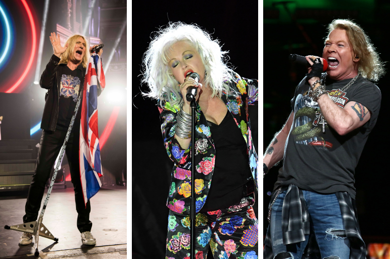 Def Leppard, Cyndi Lauper, Guns N' Roses Def Leppard, Cyndi Lauper, Guns N' Roses