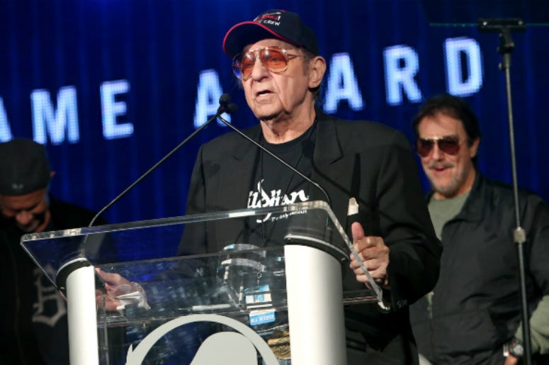 Drummer Hal Blaine attends the NAMM Tec Awards at the Anaheim Hilton on January 24, 2014 Drummer Hal Blaine attends the NAMM Tec Awards at the Anaheim Hilton on January 24, 2014