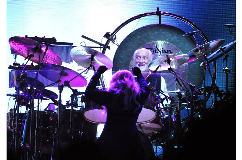 Stevie Nicks and Mick Fleetwood perform at Bridgestone Arena. Stevie Nicks and Mick Fleetwood perform at Bridgestone Arena.