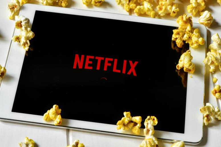 Netflix in a tablet computer Popcorns and a tablet computer with the Netflix homepage in its screen. The provider of streaming movies and TV series was launched in Spain on October 2015