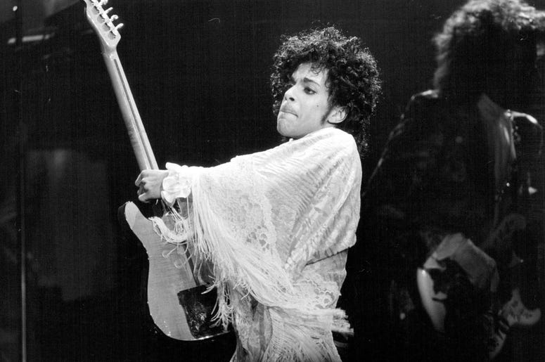 Prince performs on Dec. 25, 1984 at the St. Paul Civic Center Prince performs on Dec. 25, 1984 at the St. Paul Civic Center