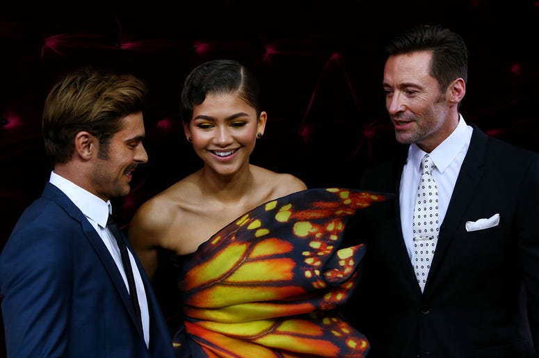 Zac Efron, Zendaya and Hugh Jackman attend the Australian premiere of The Greatest Showman at The Star on December 20, 2017 in Sydney, Australia Zac Efron, Zendaya and Hugh Jackman attend the Australian premiere of The Greatest Showman at The Star on December 20, 2017 in Sydney, Australia