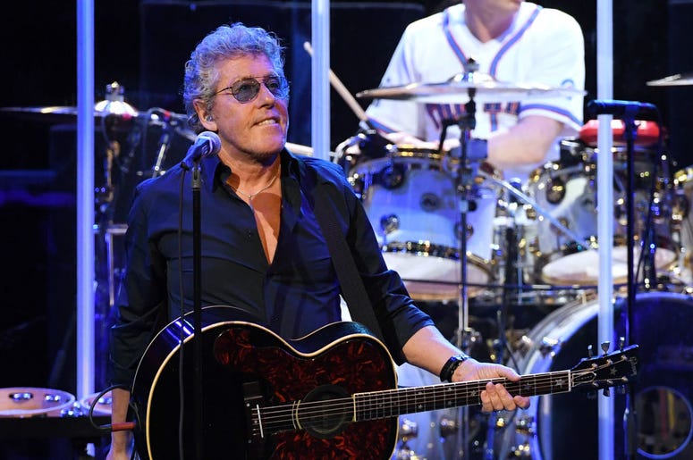 Singer Roger Daltrey of The Who performs on the first night of the band's residency at The Colosseum at Caesars Palace on July 29, 2017 in Las Vegas, Nevada Singer Roger Daltrey of The Who performs on the first night of the band's residency at The Colosseum at Caesars Palace on July 29, 2017 in Las Vegas, Nevada