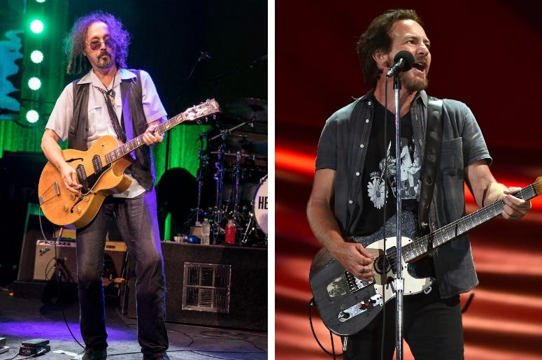 Mike Campbell and Eddie Vedder Mike Campbell and Eddie Vedder