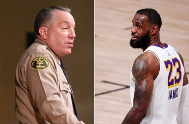 Sheriff Alex Villanueva and LeBron James