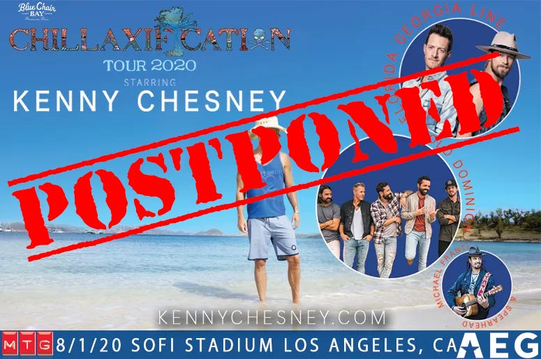 Kenny Chesney Postponed